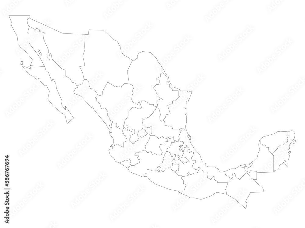 States of Mexico map