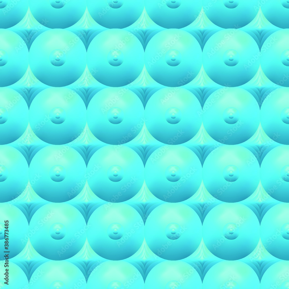 Fototapeta premium Abstract 3D background with geometric blue figures. Seamless pattern. 3D vector illustration for web design, print pattern, scrapbooking, wrapping, etc.