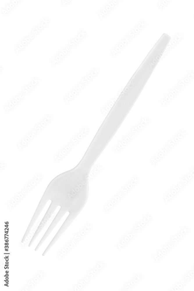 plastic fork isolated on white background plastic fork isolated on white background