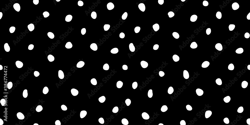 Hipster black and white seamless polka dot pattern. Vector irregular abstract texture with random hand drawn spots. Hipster black and white seamless polka dot pattern. Vector irregular abstract texture with random hand drawn spots.