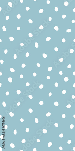 Hipster monochrome seamless polka dot pattern. Vector irregular abstract texture with random hand drawn spots.