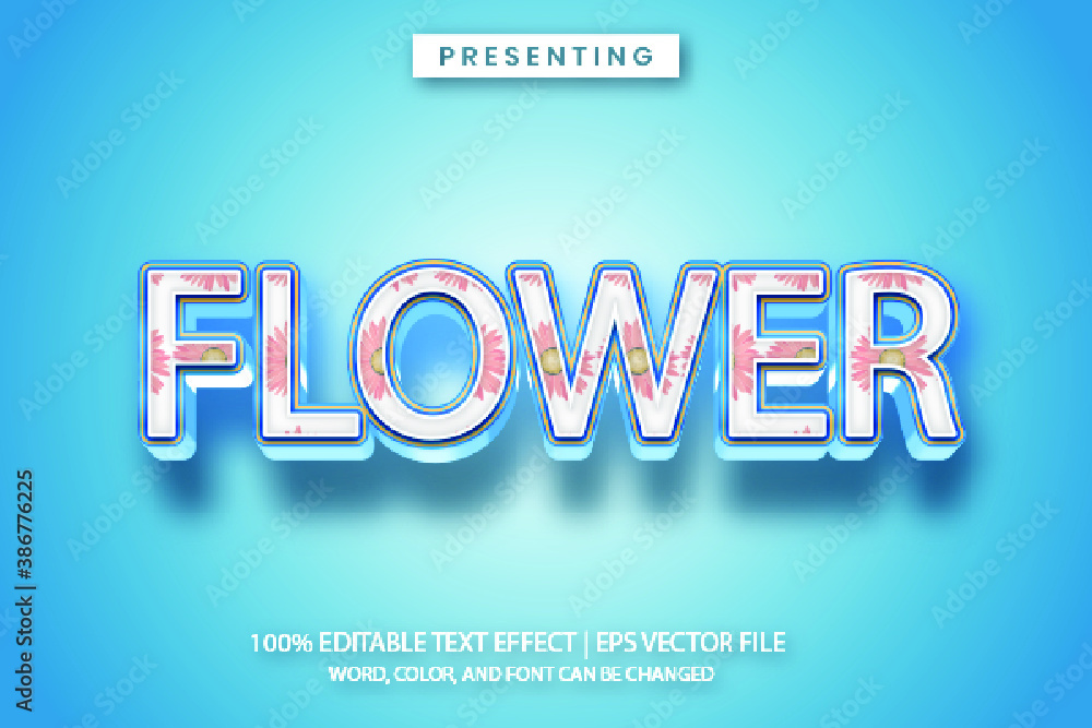 Editable Text Effect - Flower Editable Text Effect - Flower