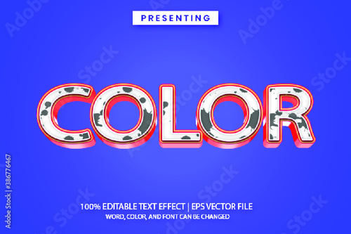 Editable Text Effect - Color