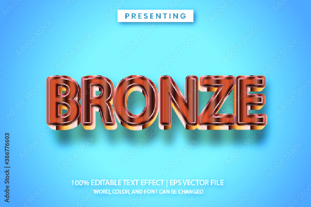 Editable Text Effect - Bronze