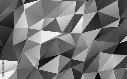 Light Silver  Gray vector shining triangular pattern.
