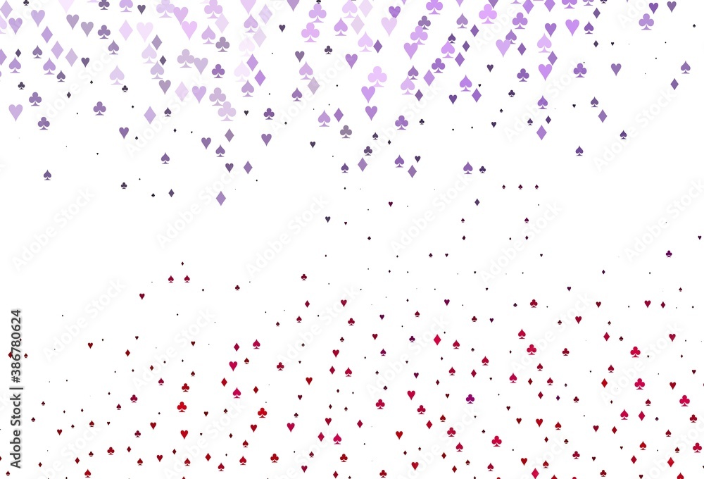 Light Purple vector pattern with symbol of cards. Light Purple vector pattern with symbol of cards.