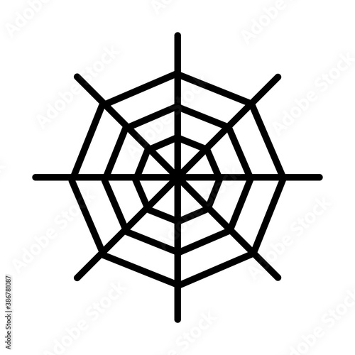 halloween spider net line style icon
