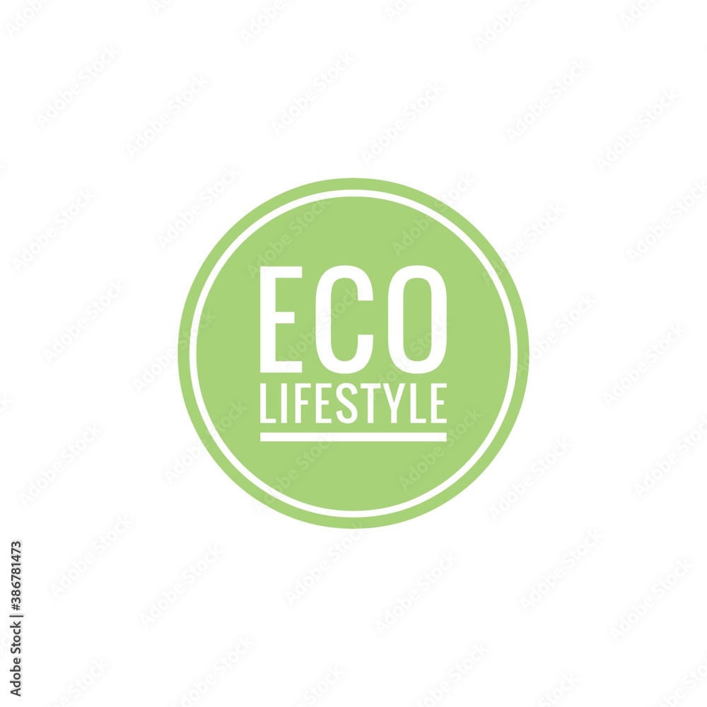 Eco Conscience Lifestyle Word Quote Lettering Illustration Eco Conscience Lifestyle Word Quote Lettering Illustration