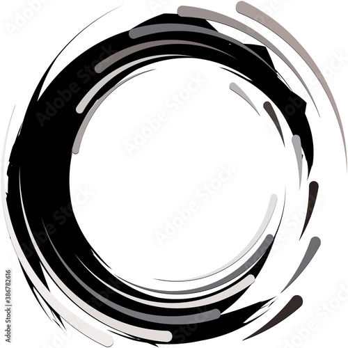 Overlaying abstract Spiral, Swirl, Twirl vector. Volute, helix, cochlear vertigo circular, geometric illustration. Abstract circle