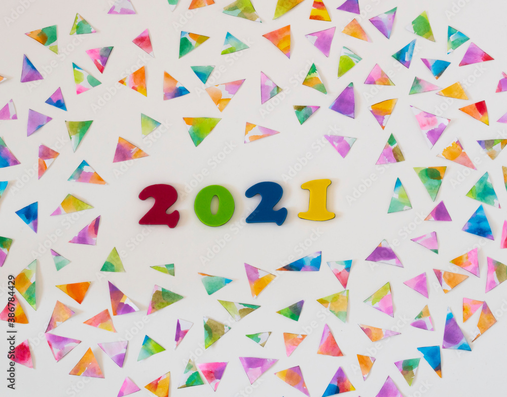 Numero 2021 colorido Numero 2021 colorido