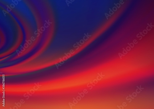 Dark Blue  Red vector blurred shine abstract template.