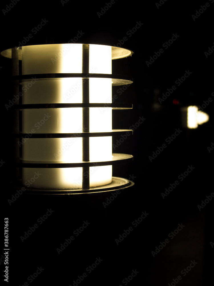 Industrial Light with a Blurred Blackground of a second light