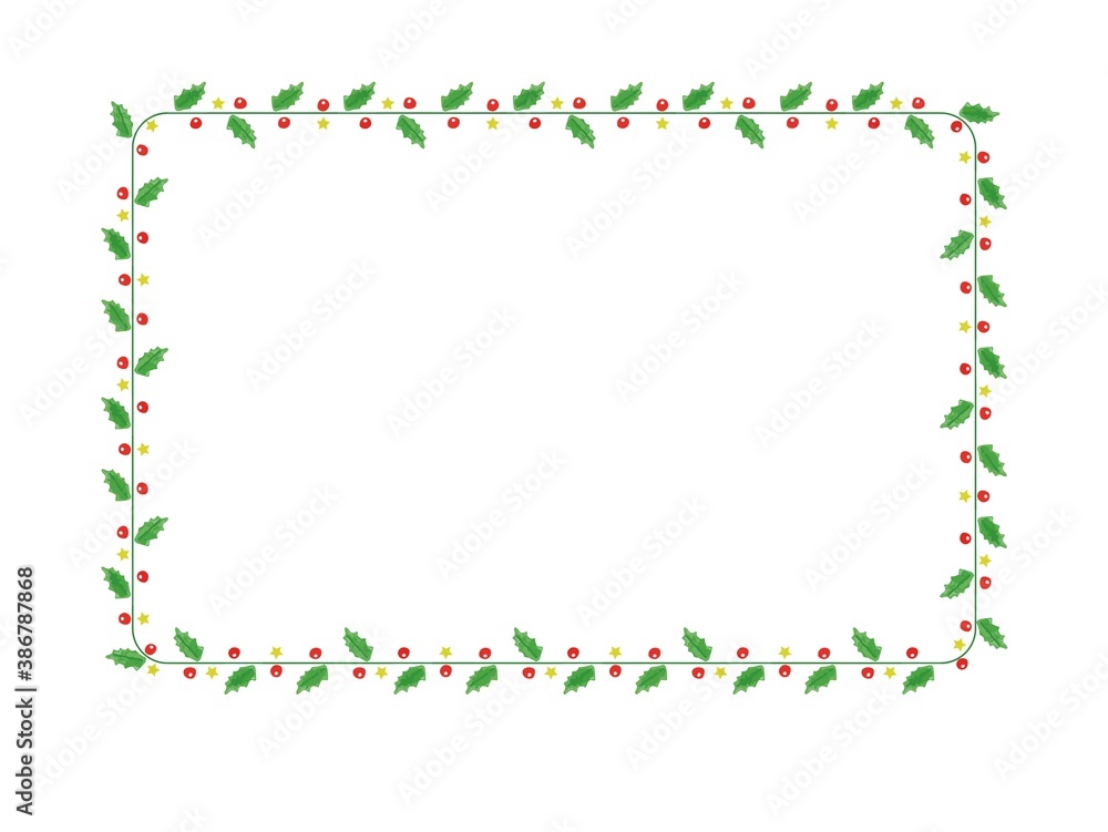クリスマスデコレーションフレーム　角型