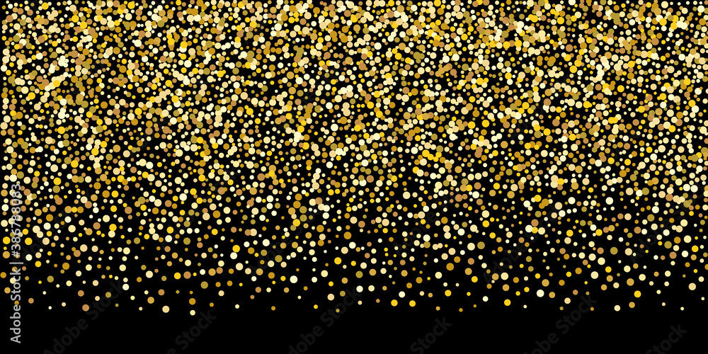 Golden glitter confetti.