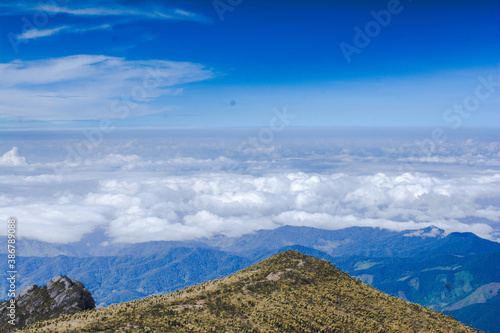 clouds over the mountains