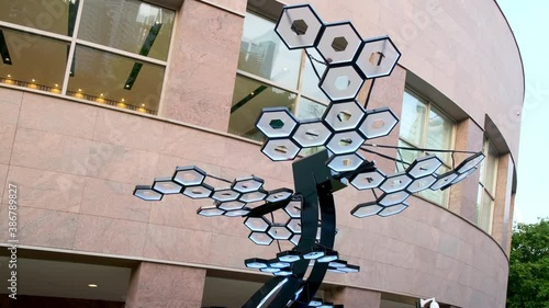 Modern solar powered street lantern