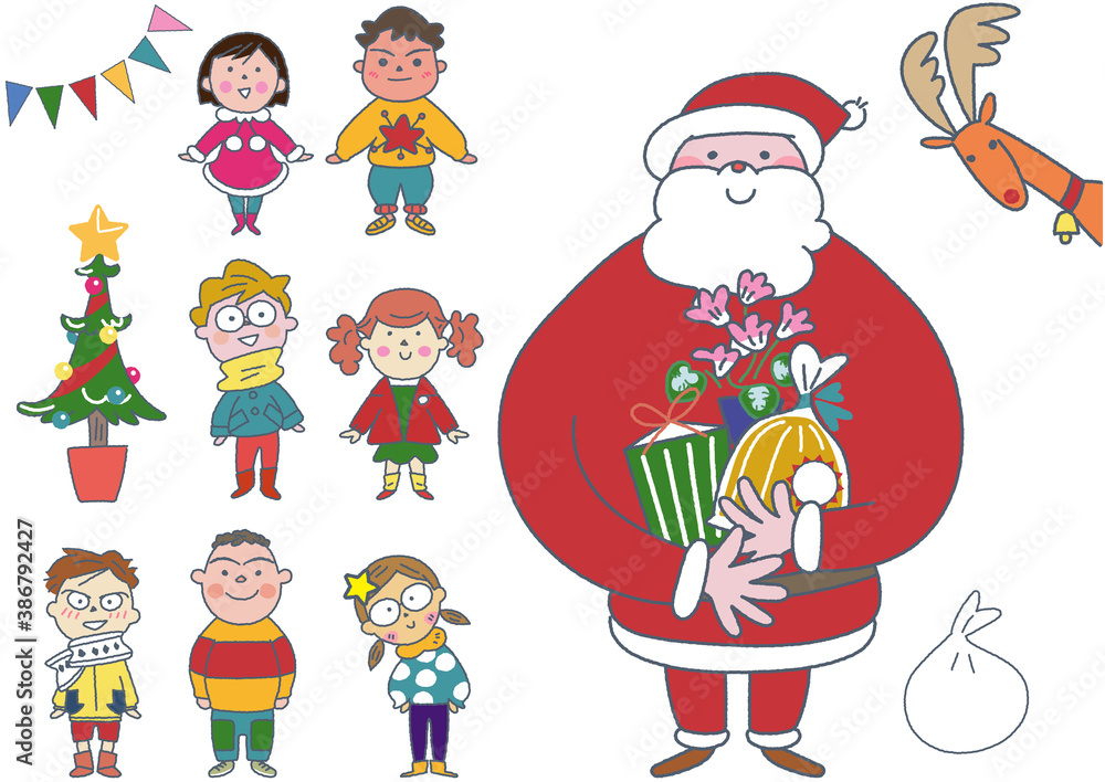 クリスマスを祝う子どもたち イラスト クリスマスを祝う子どもたち イラスト