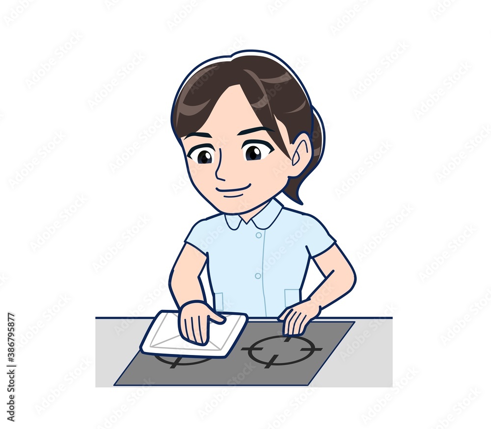 Nurse in a light blue uniform