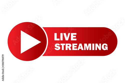 Live Stream Logo Vector Online News Button Icon Broadcast Streaming Video Webinar Replay Icon Stock Image Eps 10 Stock Vector Adobe Stock