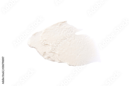 Make up cream in abstract shape on background