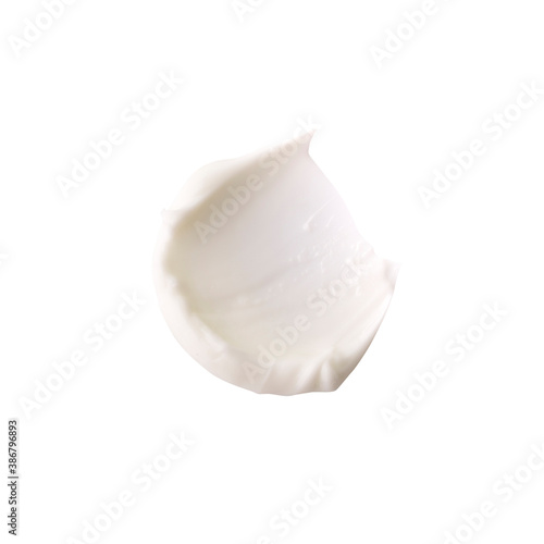Cosmetic cream in abstract shape on background
