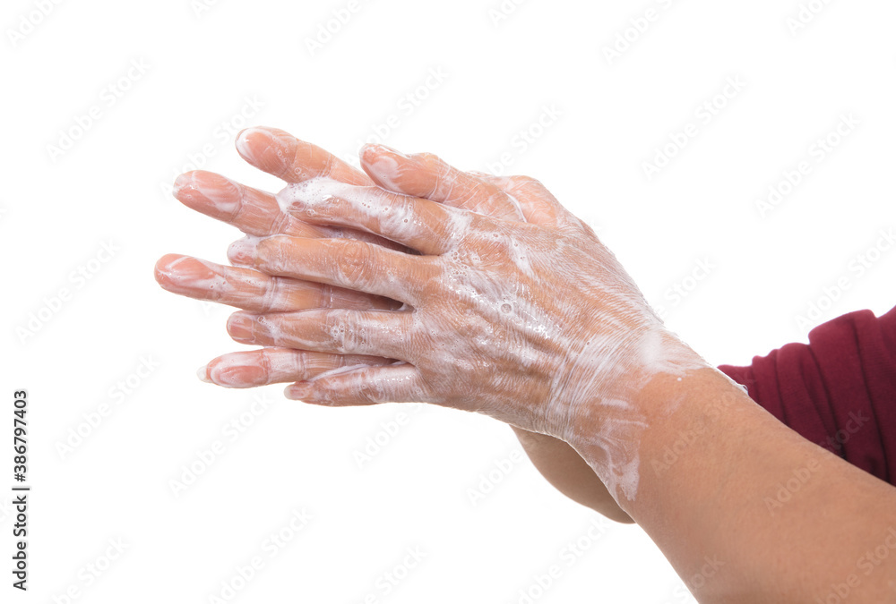 Fototapeta premium Correct hand washing steps