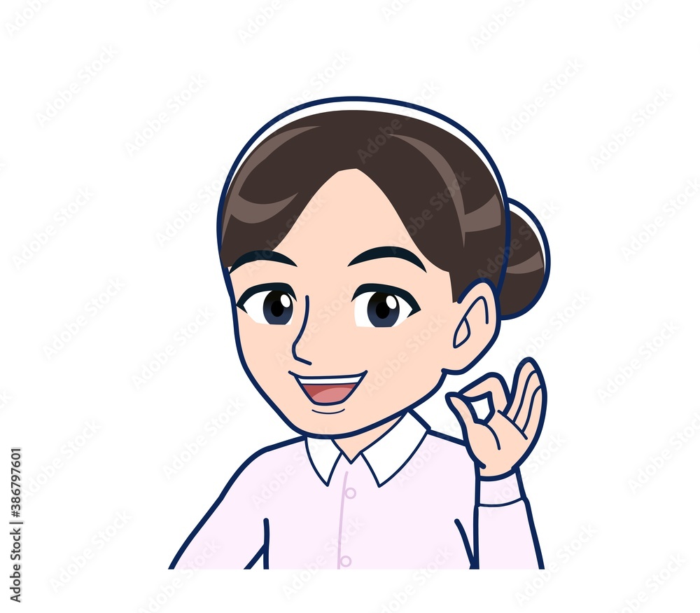 Housewife who came in a pink Y-shirt Housewife who came in a pink Y-shirt