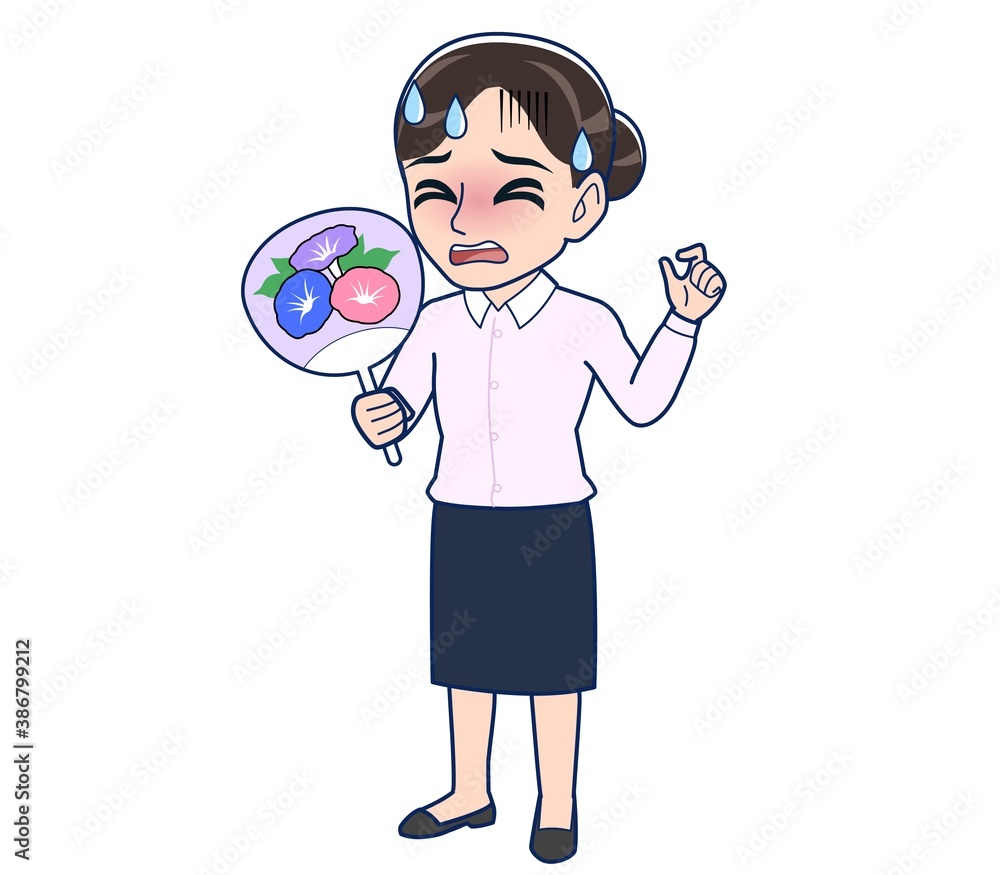 Housewife who came in a pink Y-shirt Housewife who came in a pink Y-shirt