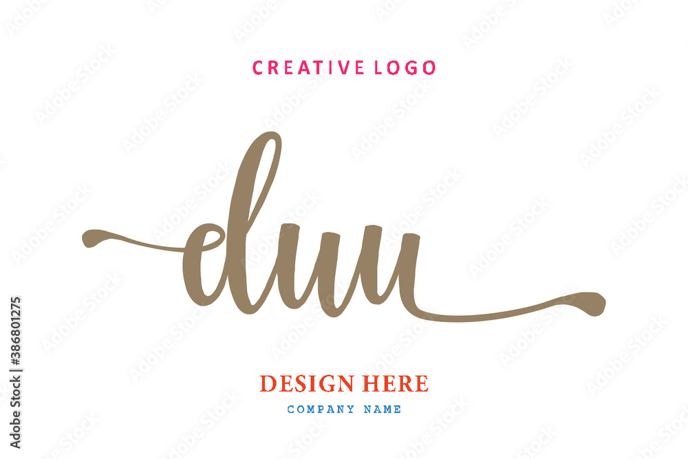 logo composition of the letter DUU is simple, easy to understand and authoritative logo composition of the letter DUU is simple, easy to understand and authoritative