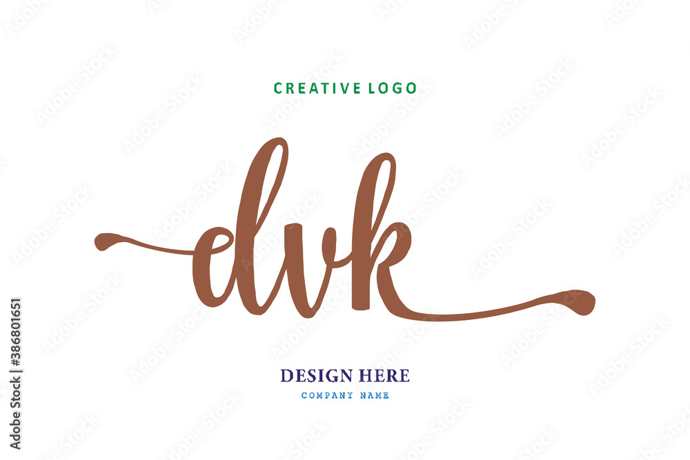 logo composition of the letter DVK is simple, easy to understand and authoritative logo composition of the letter DVK is simple, easy to understand and authoritative