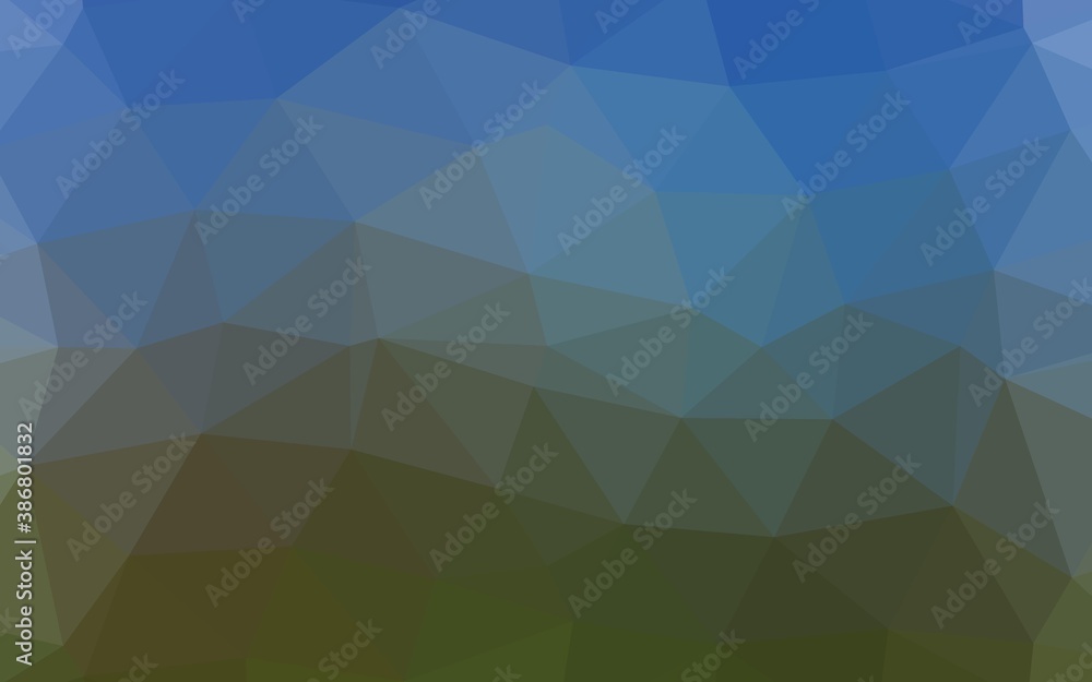 Dark Blue, Green vector low poly layout. Dark Blue, Green vector low poly layout.