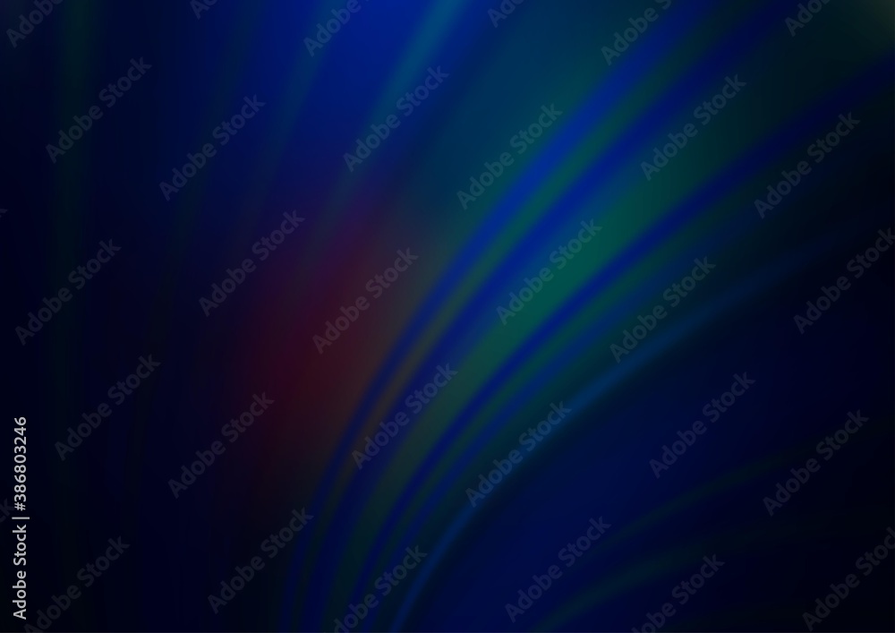 Dark BLUE vector blurred bright background.