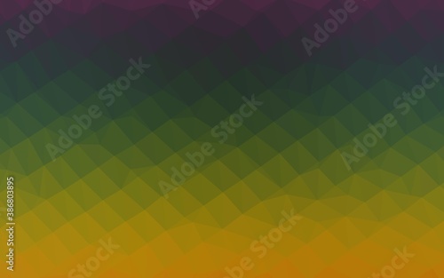 Wallpaper Mural Dark Multicolor, Rainbow vector polygon abstract layout. Torontodigital.ca