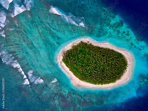 Snake Island Drone shot in the Mentawais, Indonesia