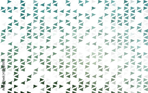 Light Green vector background with triangles.