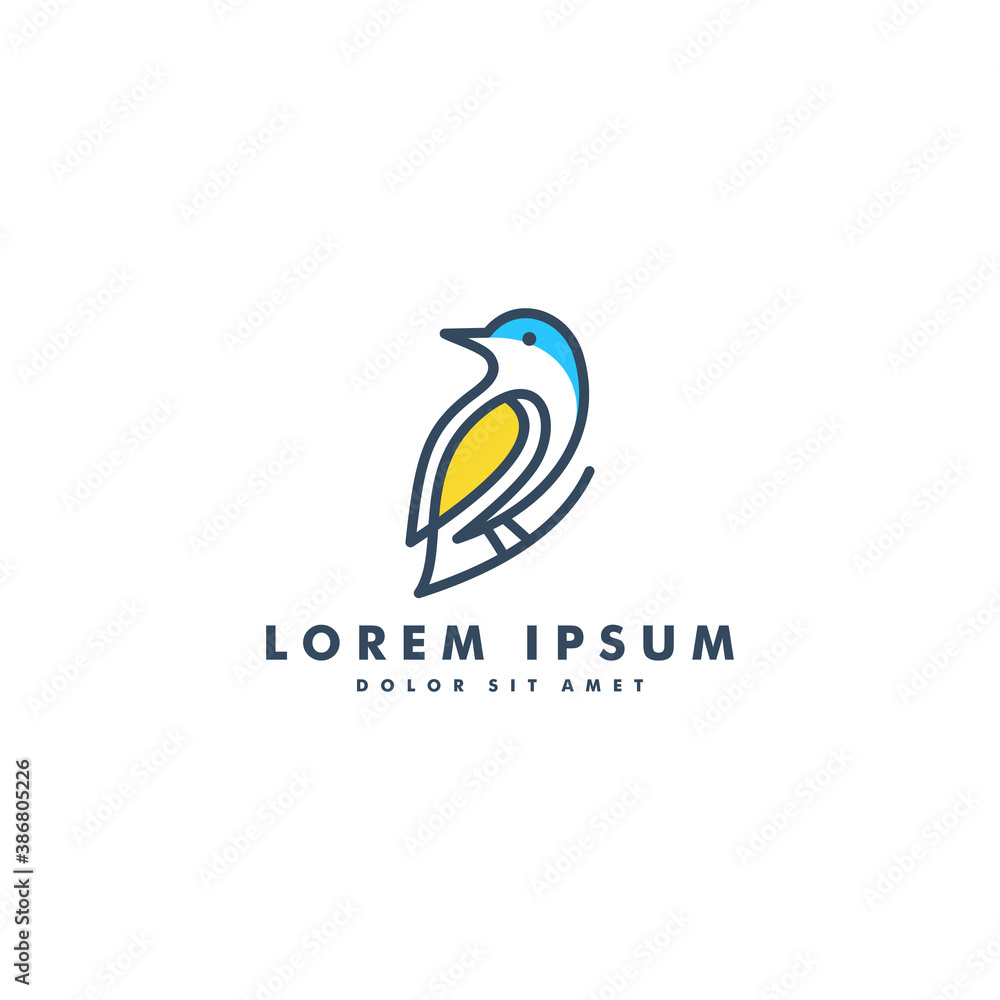 bird leaf logo vector icon template download mono line color line art outline bird leaf logo vector icon template download mono line color line art outline
