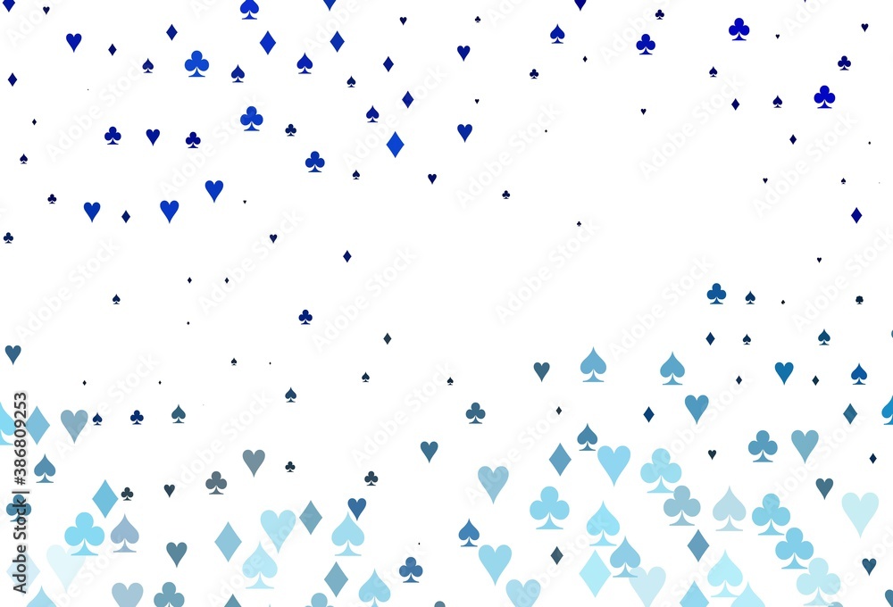 Light BLUE vector layout with elements of cards. Light BLUE vector layout with elements of cards.