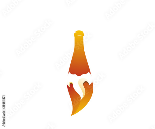 Bottle rocket logo design template