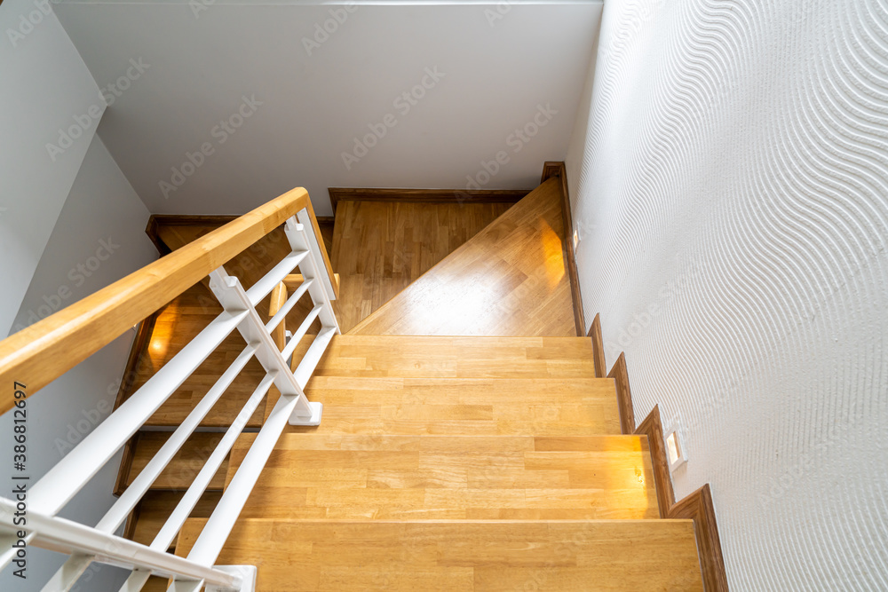 Obraz premium wood stair step at home