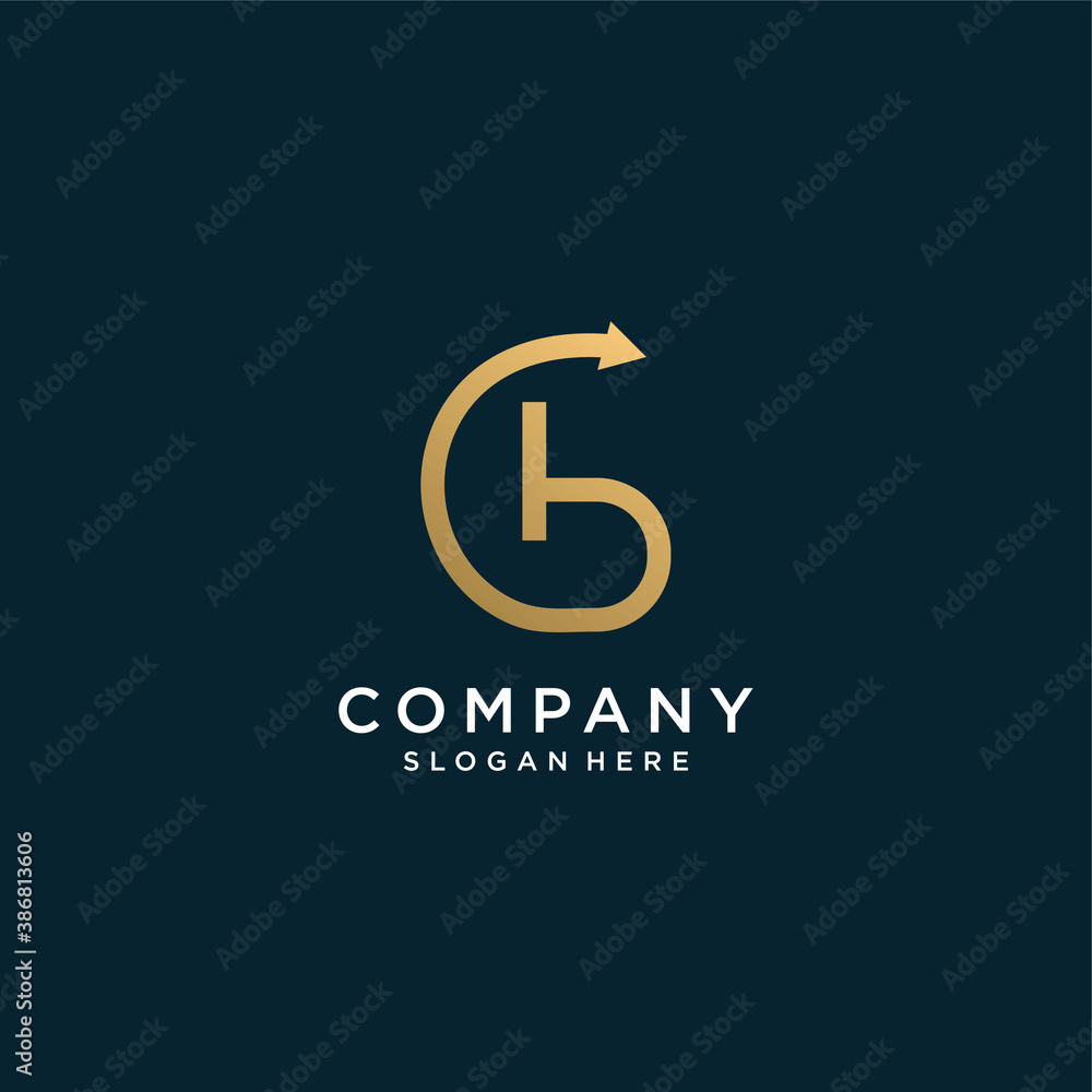 Letter logo with initial B, modern, golden, abstract, company, business, Premium Vector part 1