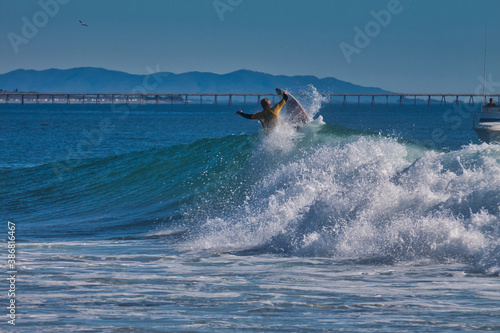 Photography Surfing the Rincon Classic surfing contest in California in 2009