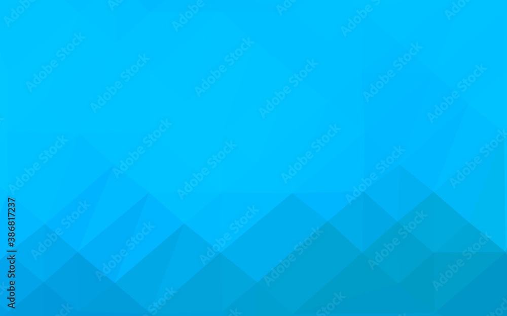 Light BLUE vector triangle mosaic texture. Light BLUE vector triangle mosaic texture.
