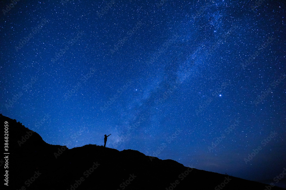 Fototapeta Starry Milky Way, Oahu, Hawaii
