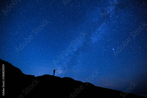 Starry Milky Way  Oahu  Hawaii