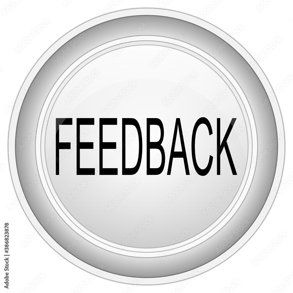 Feedback button on white background - illustration Feedback button on white background - illustration