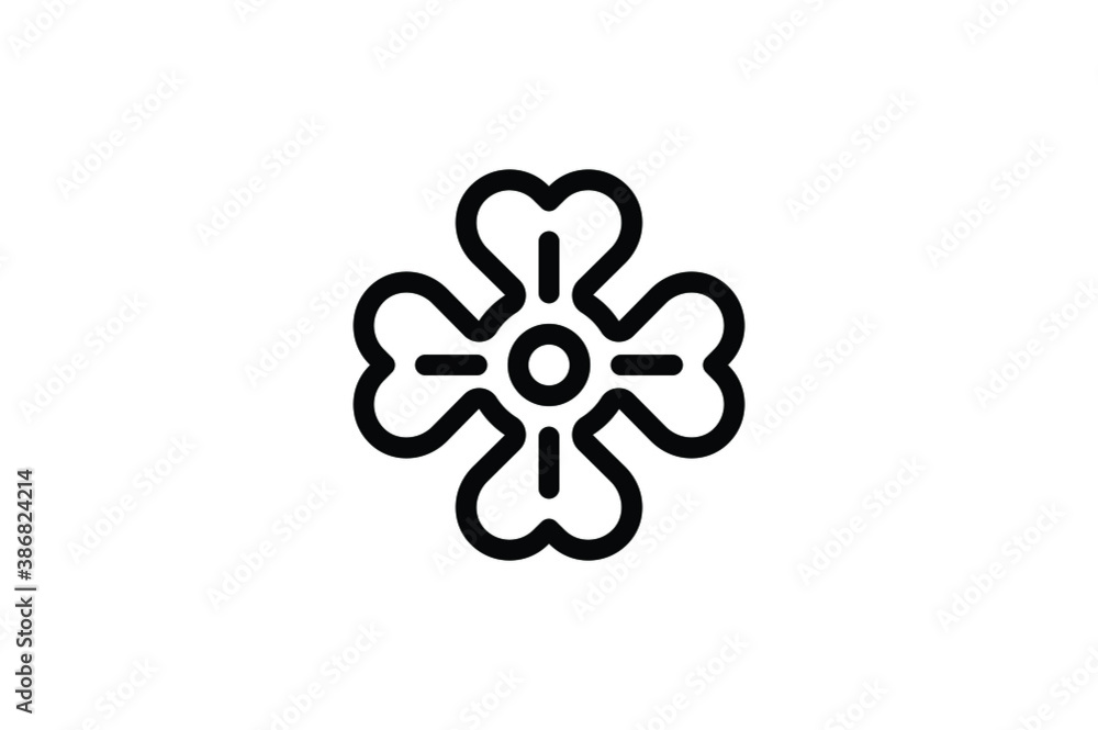 Gambling Outline Icon - Clover Gambling Outline Icon - Clover