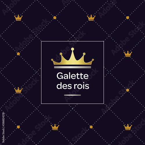 joyeuse épiphanie, galette des rois en vecteur