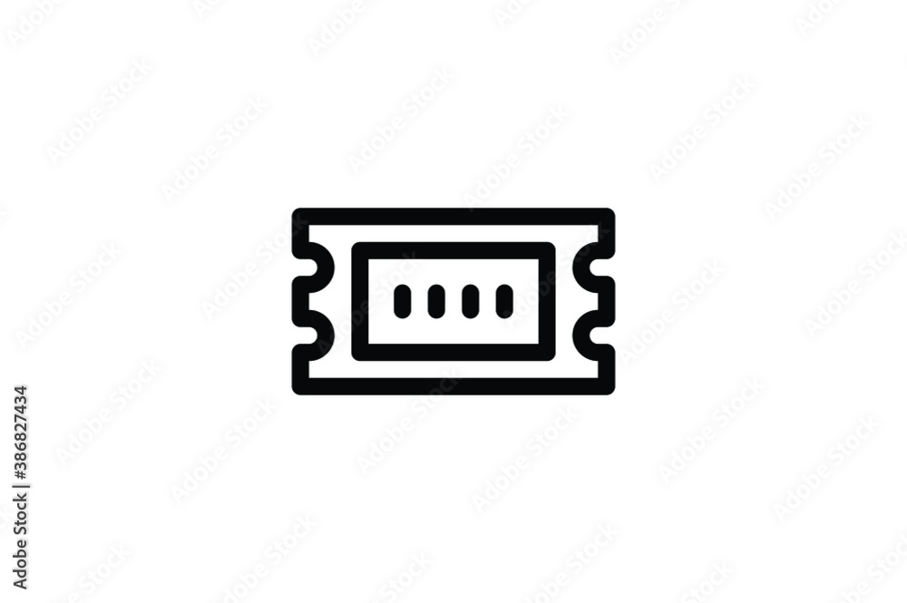Gambling Outline Icon - Ticket