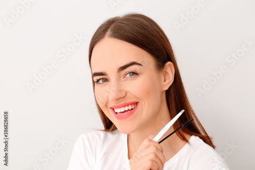 Young woman with tools for ...