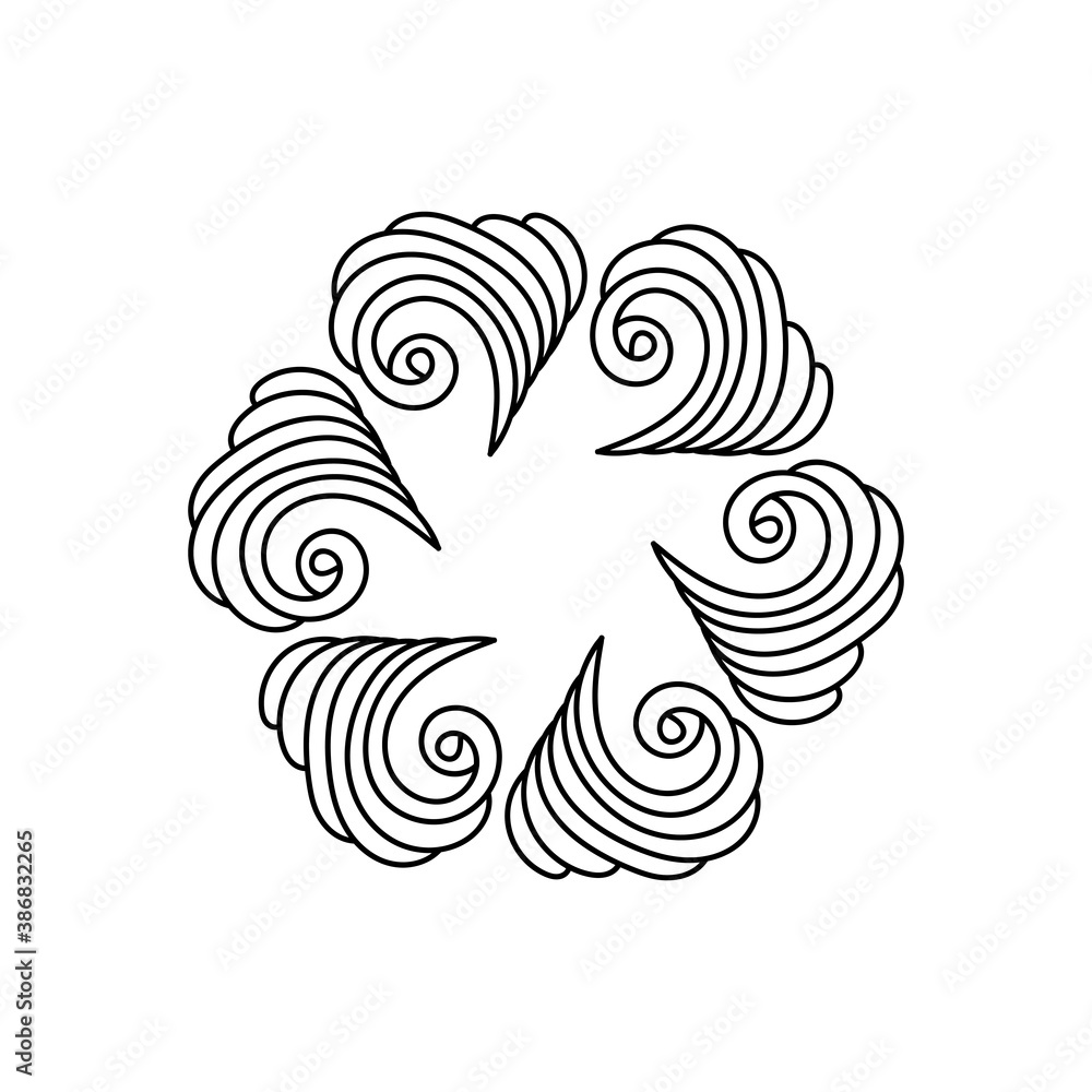 Stylized template flower, mandala . hexagonal pattern, decorative elements. Black and white Stylized template flower, mandala . hexagonal pattern, decorative elements. Black and white
